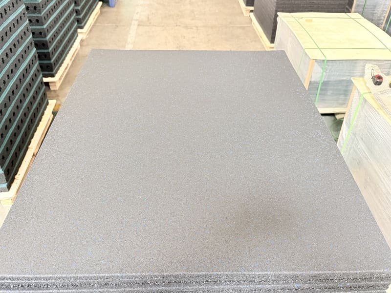 rubber flooring expansion gap at wall with spacers